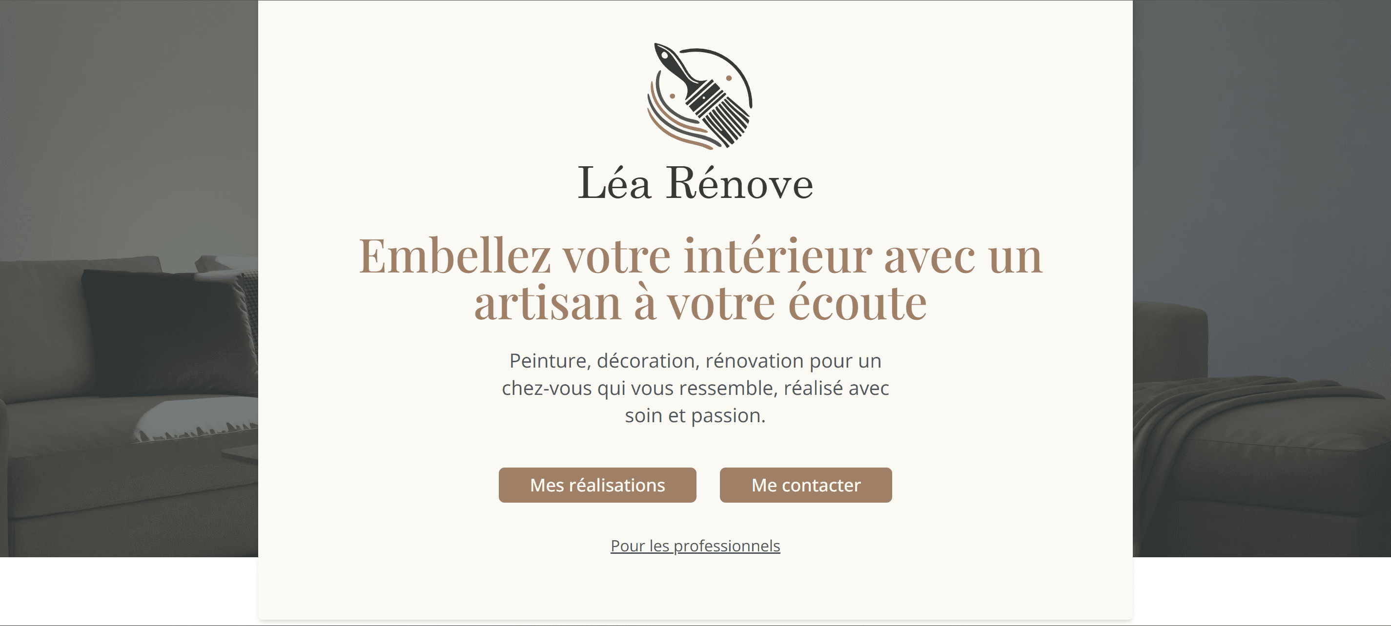 Site vitrine de Léa Rénove, artisane peinture & revêtement